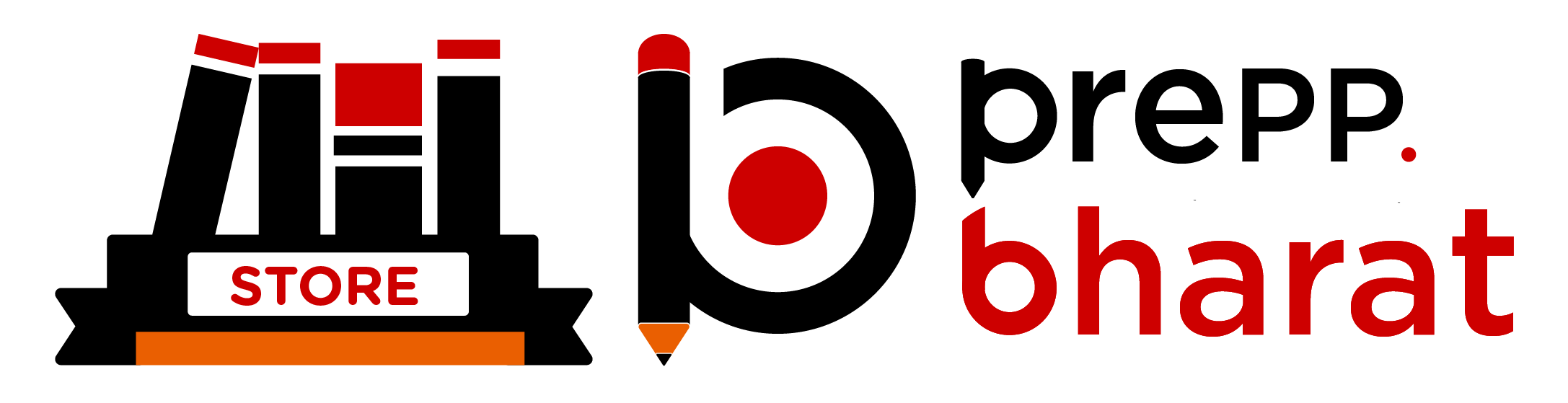 Prepp Bharat logo with shopping bag icon labeled "Store" representing the study material section